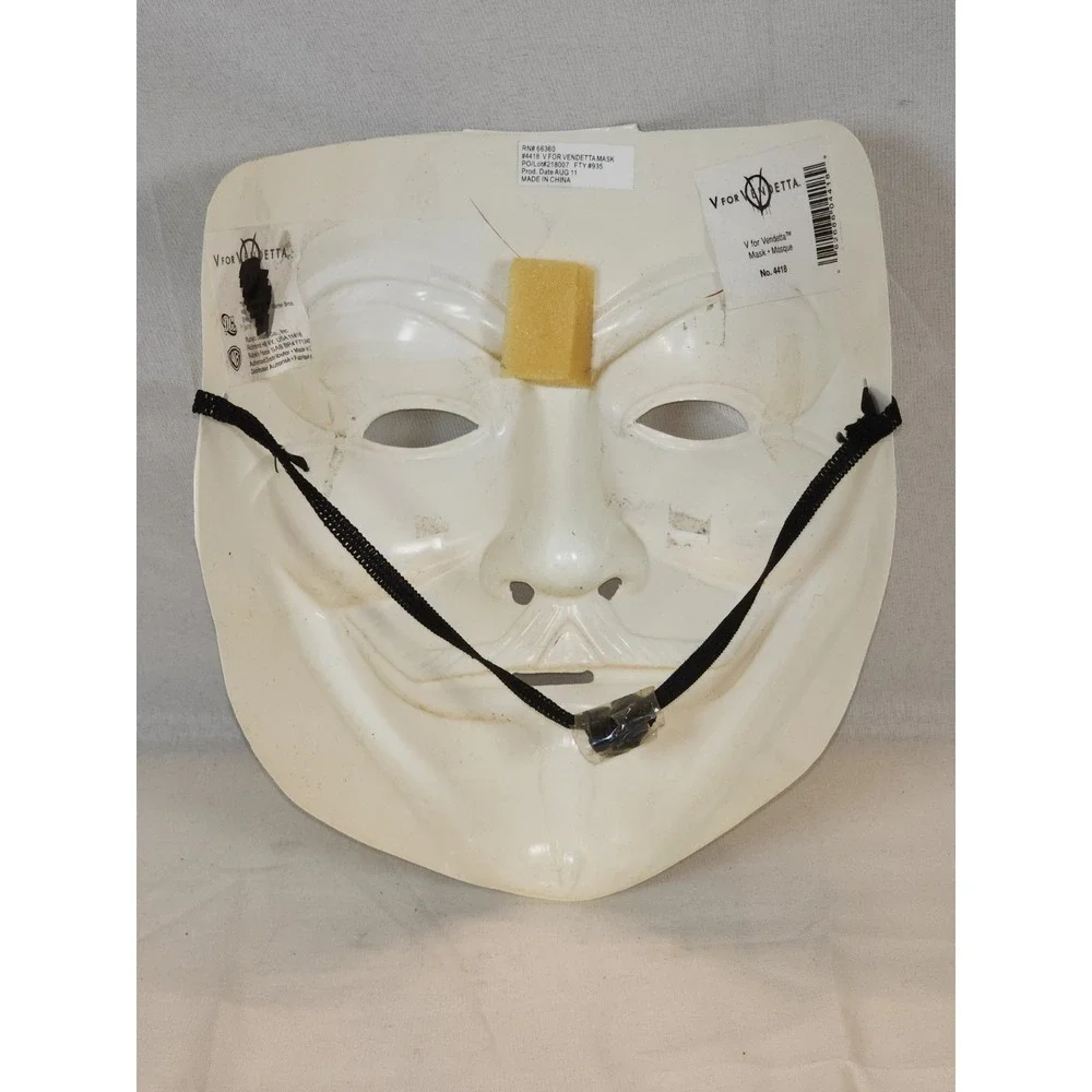 Officially Licensed V for Vendetta Guy Fawkes Mask - Halloween Anonymous DC WB